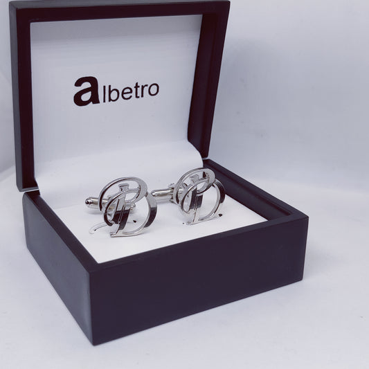 PD Double Initial Cufflinks