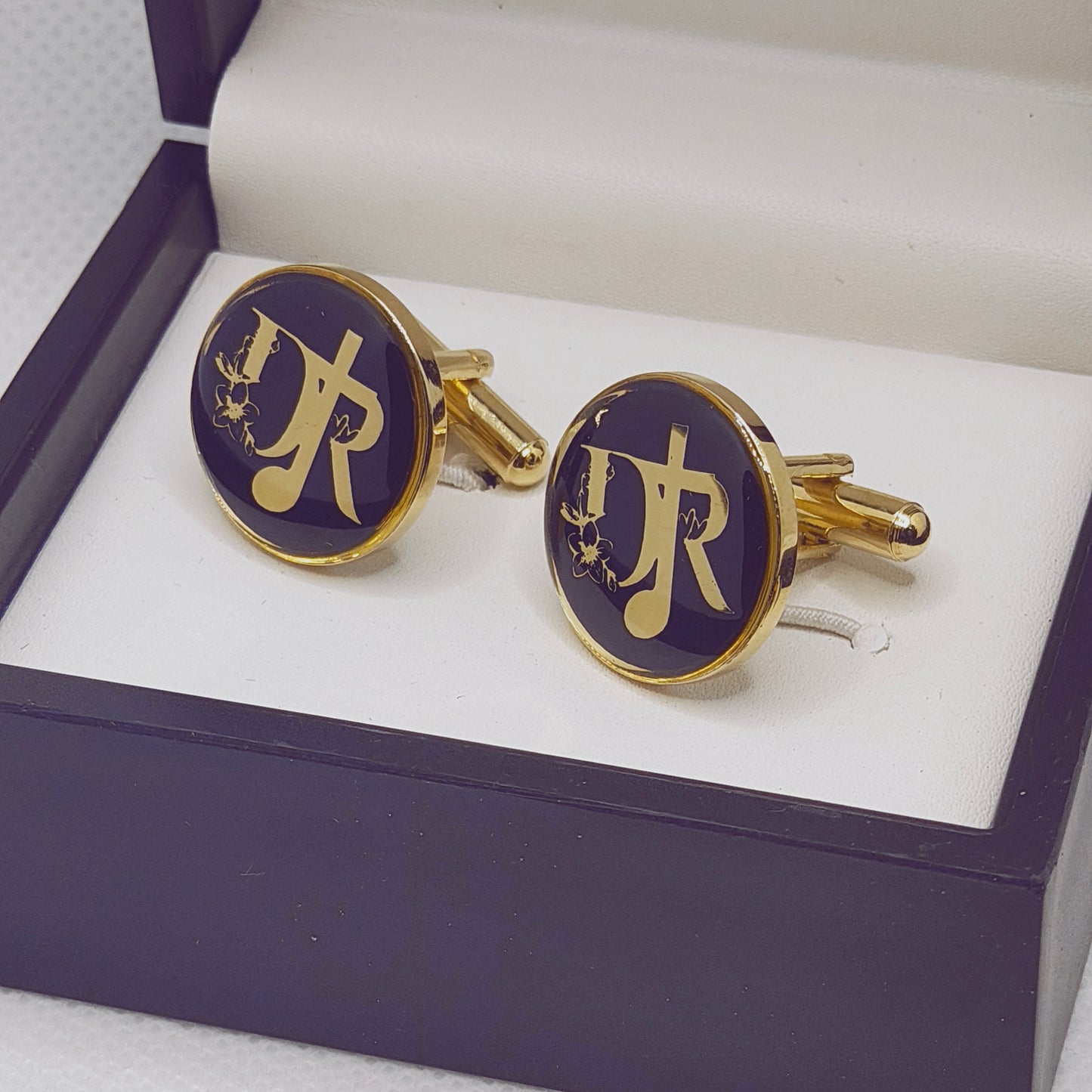 DR initial monogram cufflinks