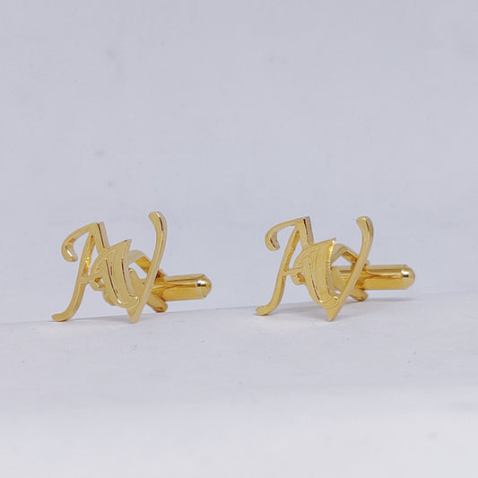 AV Double Initial Cufflinks