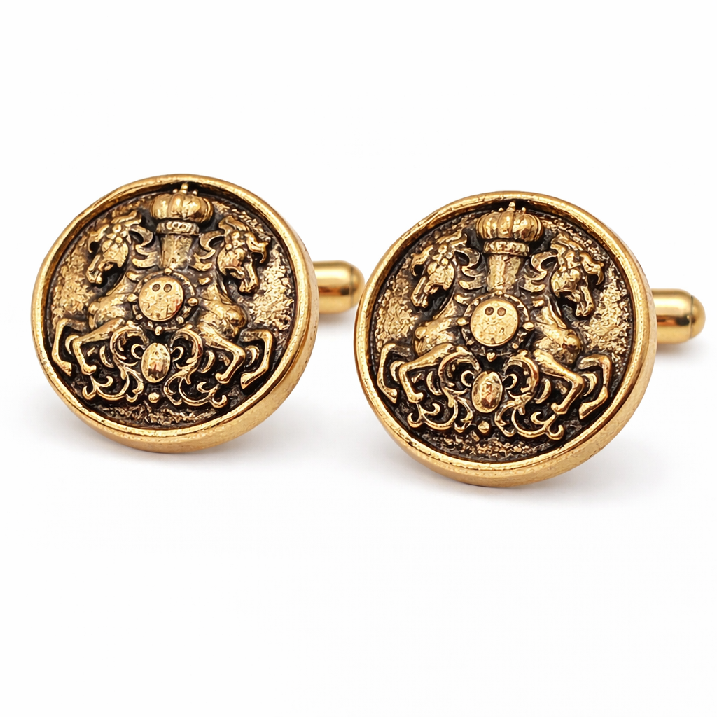 Rajcrest Antique Gold Cufflinks