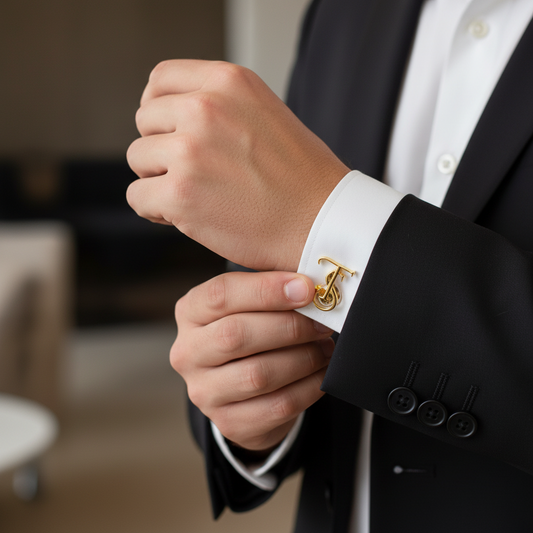 TS Double Initial Cufflinks