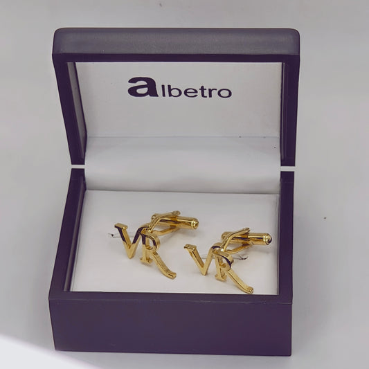VR Double Initial Cufflinks