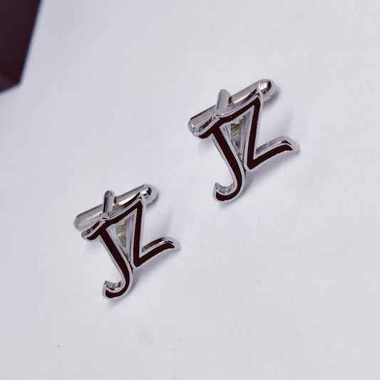 JZ Initial Enamel Cufflinks