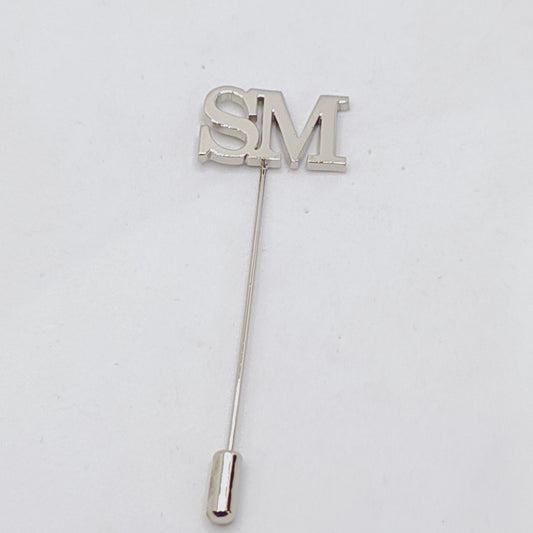 SM Double Initial Lapel Pin