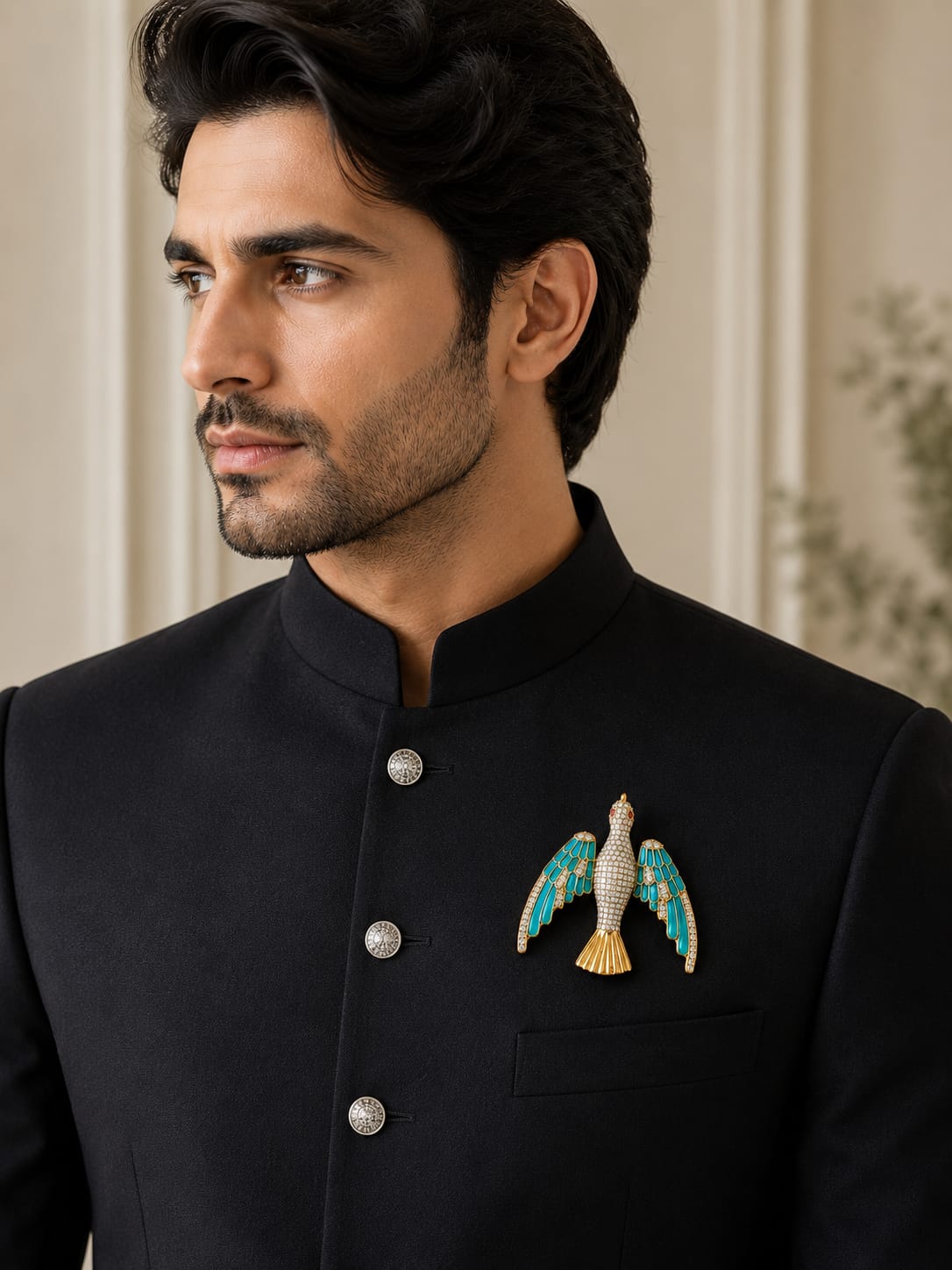 Pakshi Vimana Brooch