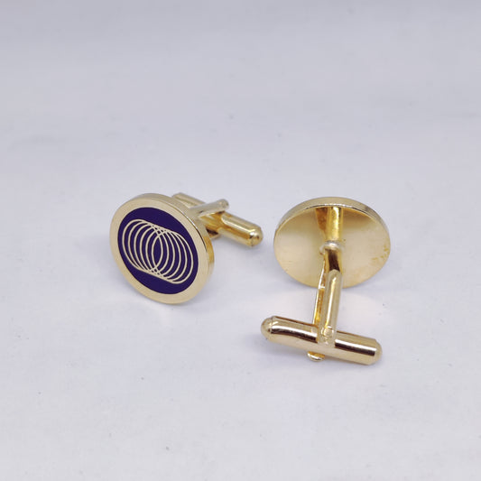 Infinity Circles Enamel Cufflinks