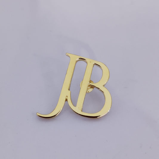 JB Double Initial Lapel Pin