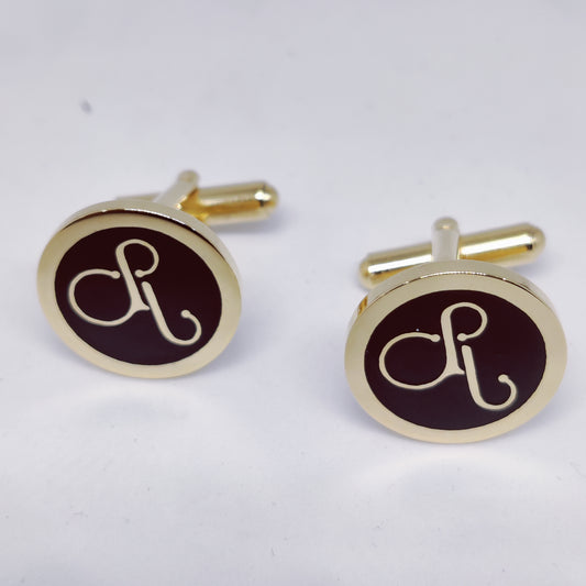 SA initial monogram cufflinks
