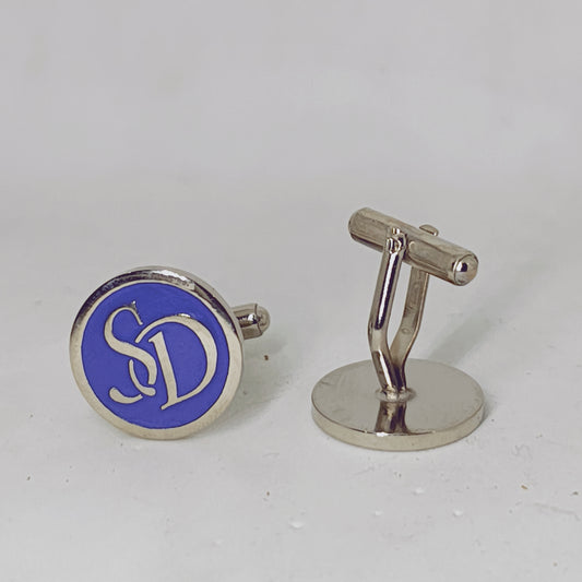 SD initial monogram cufflinks