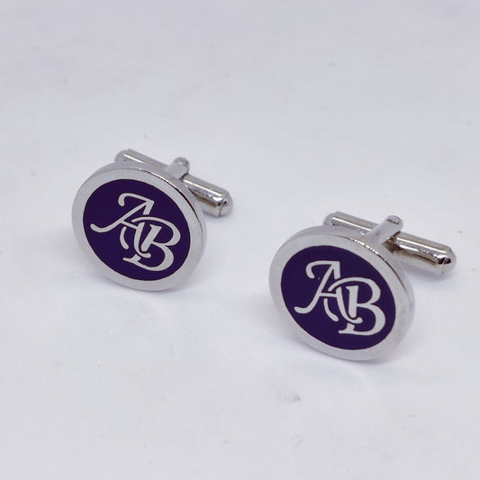 AB initial monogram cufflinks