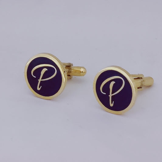 Initial P Monogram Cufflinks
