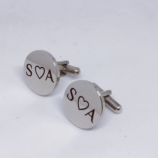 S❤️A Engraved Cufflinks