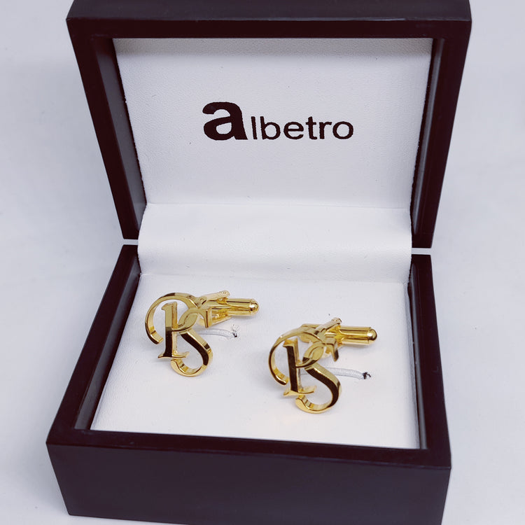 PS Double Initial Cufflinks