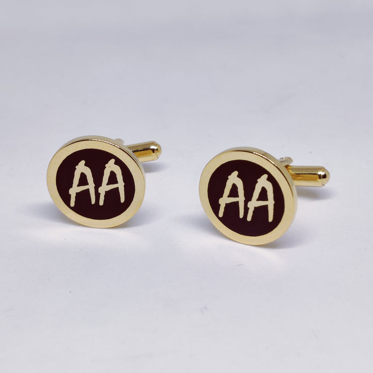 AA initial monogram cufflinks
