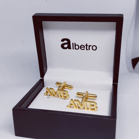 AMB Triple initial cufflinks