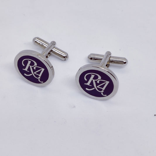 RA initial monogram cufflinks