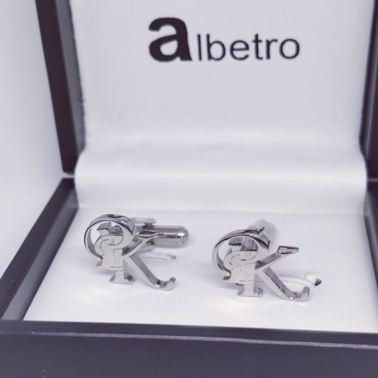 PK Double Initial Cufflinks