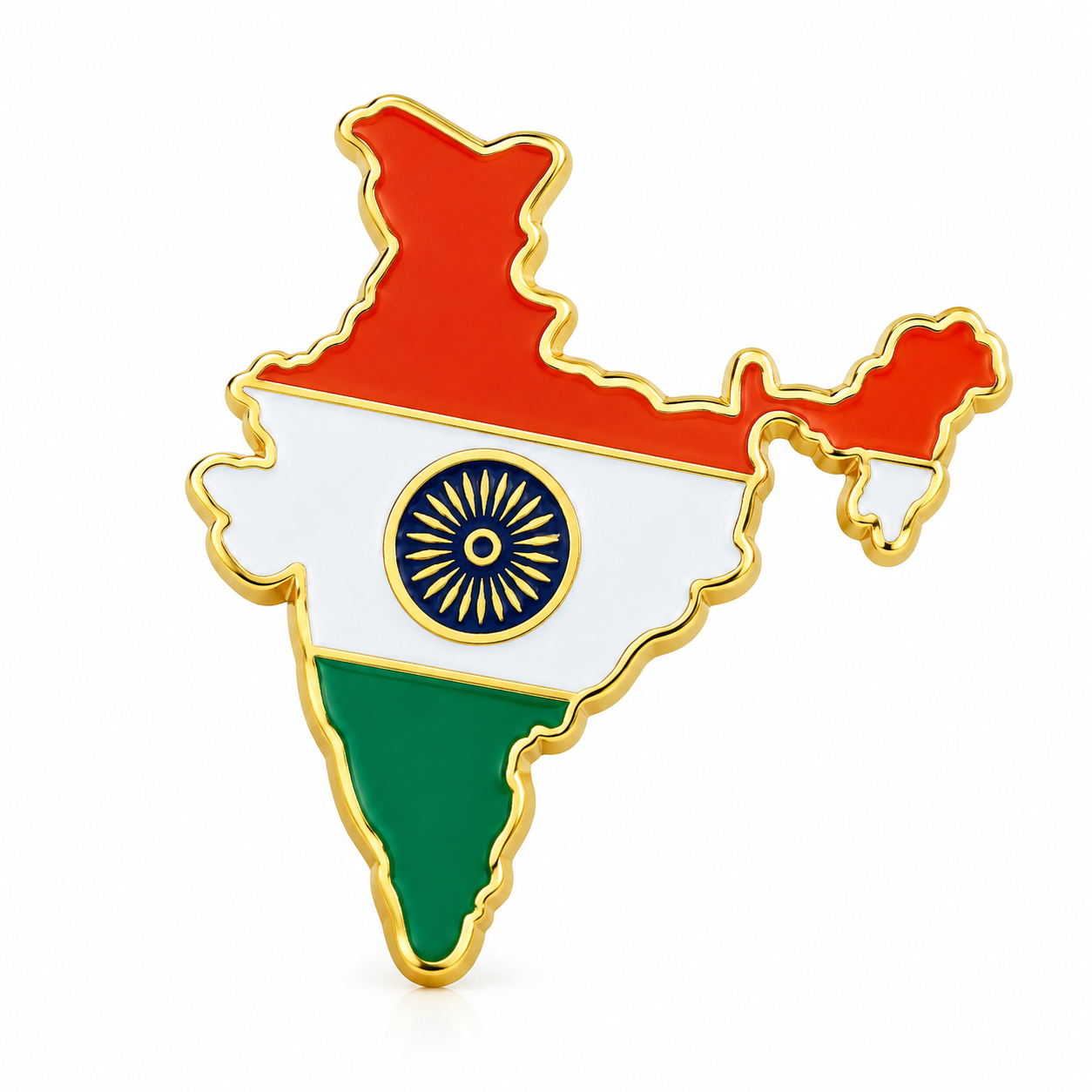 Albetro India map lapel pin worn on navy suit lapel with pocket square