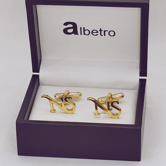NS Double Initial Cufflinks