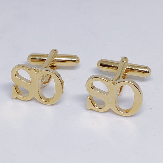 OS Double Initial Cufflinks