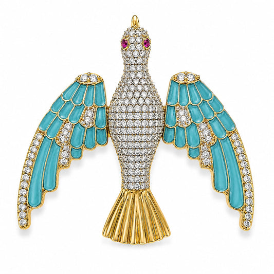Pakshi Vimana Brooch