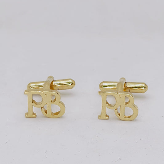 PB Double Initial Cufflinks