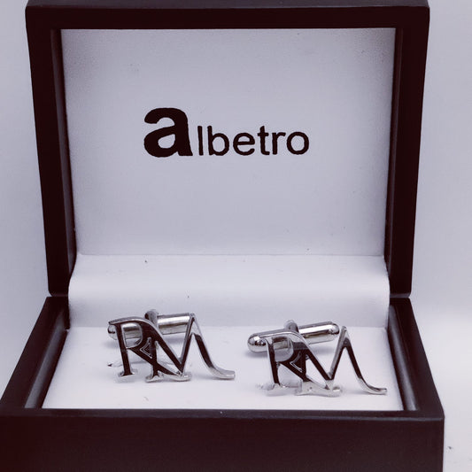 RM Double Initial Cufflinks
