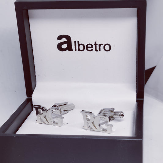 RG Double Initial Cufflinks