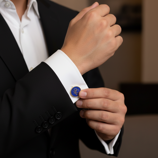 RC initial monogram cufflinks