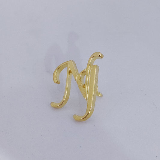 NJ Double Initial Lapel Pin