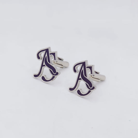 AS Double Initial Enamel Cufflinks