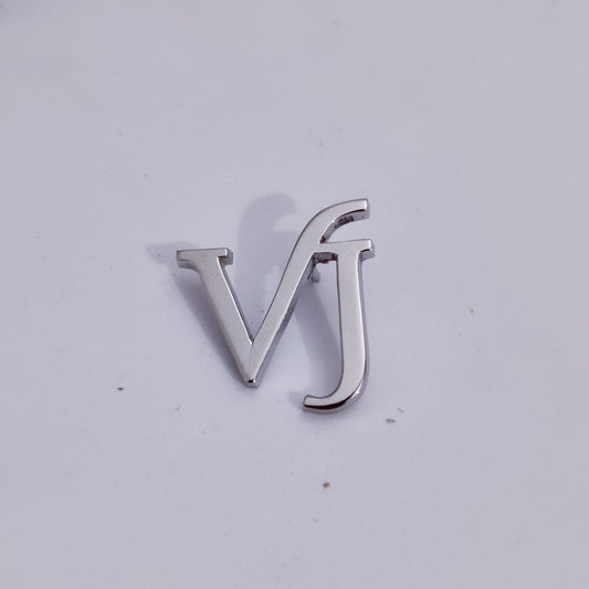VJ Double Initial Lapel Pin