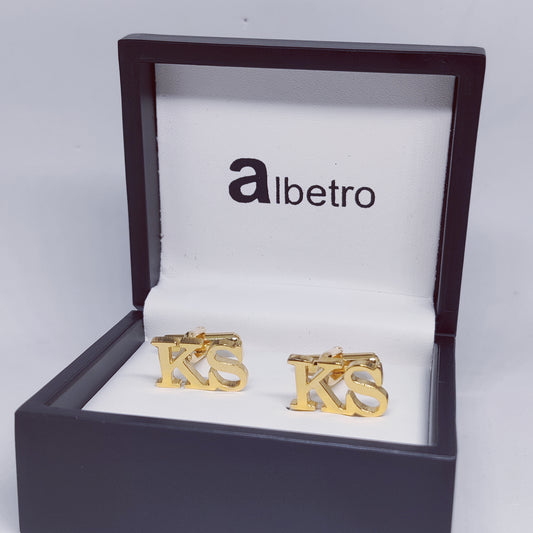 KS Double Initial Cufflinks