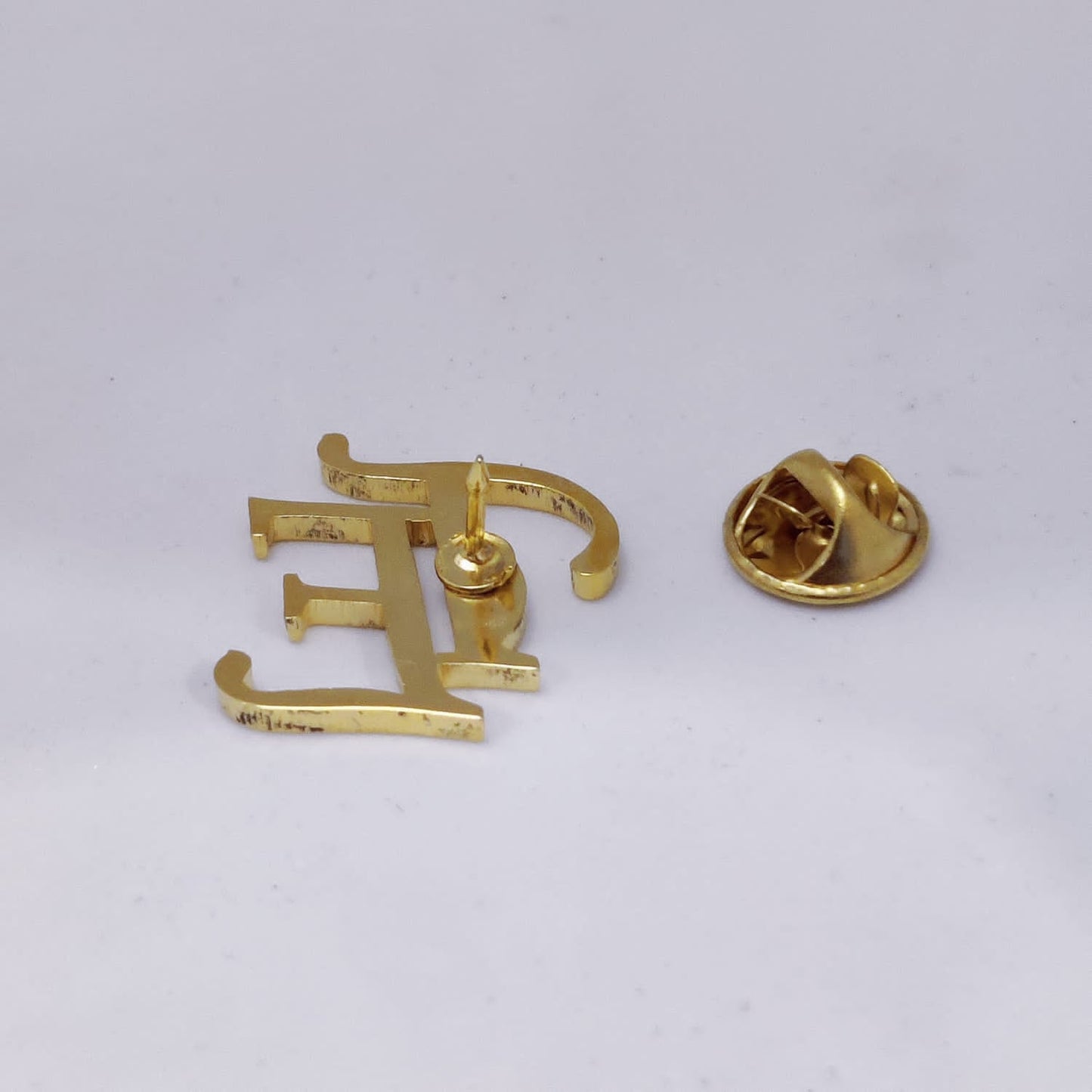TE Double Initial Lapel Pin