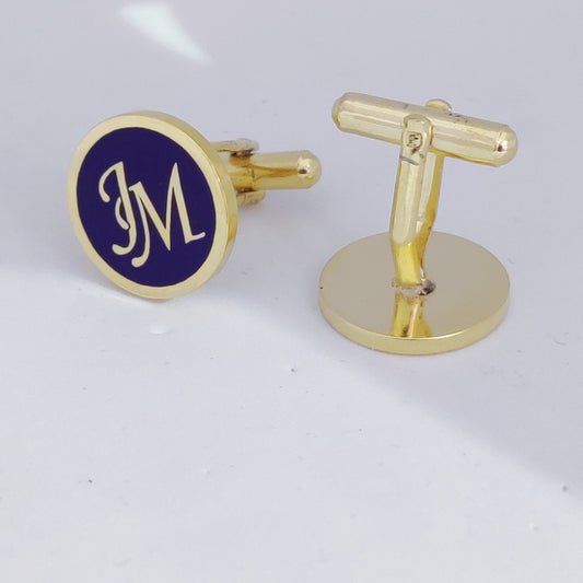 JM Initial Monogram Cufflinks
