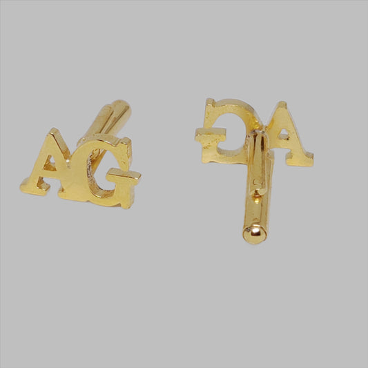 AG Double Initial Cufflinks