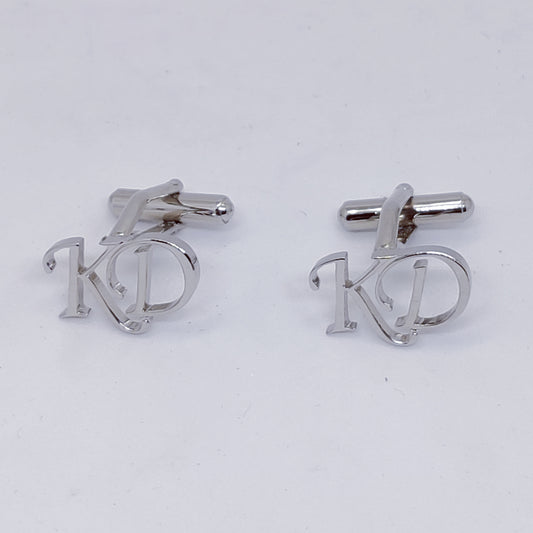 KD Double Initial Cufflinks