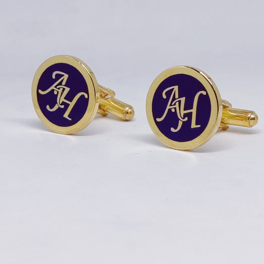 AH Initial Monogram Cufflinks