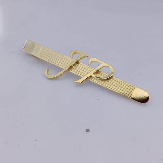 JP initial tie clip