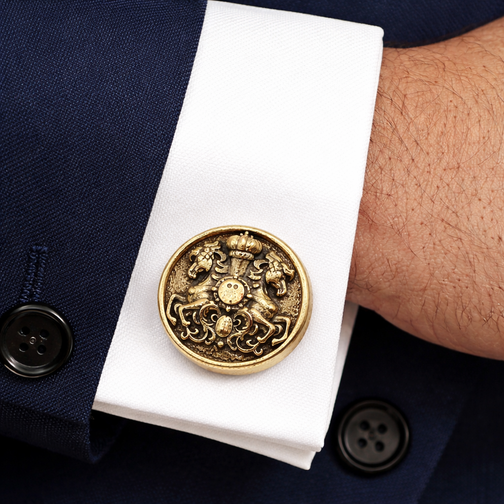 Rajcrest Antique Gold Cufflinks