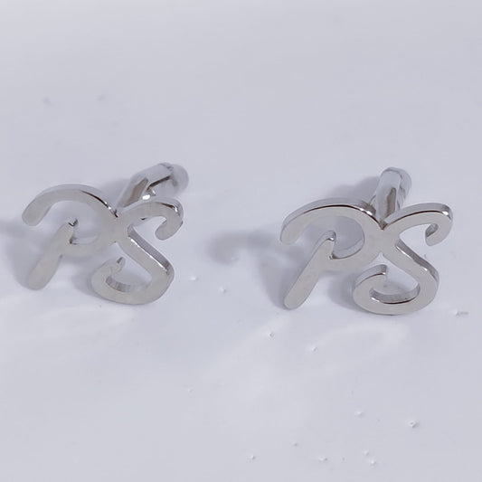 PS Double Initial Cufflinks