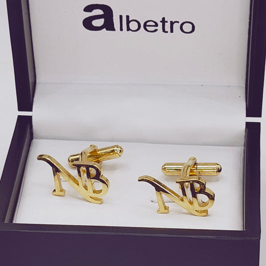 NB Double Initial Cufflinks