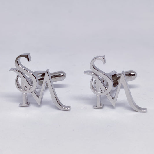 SM MS Double Initial Cufflinks