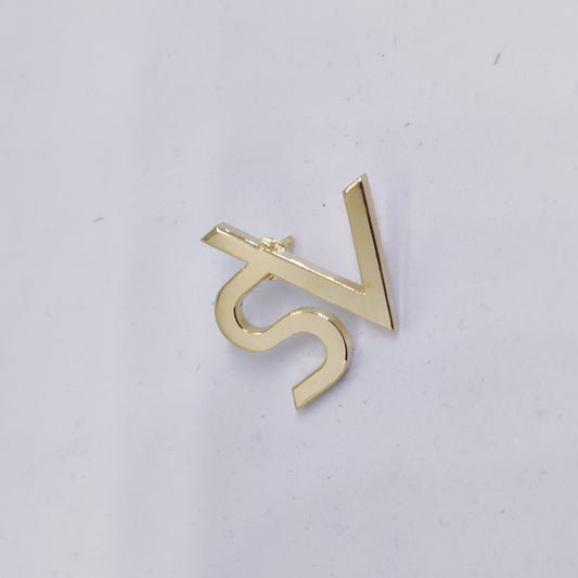 AS SV initial lapel Pin