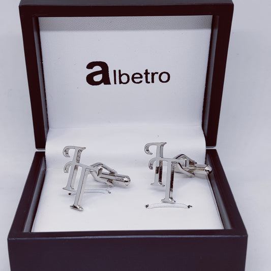 IT Double Initial Cufflinks