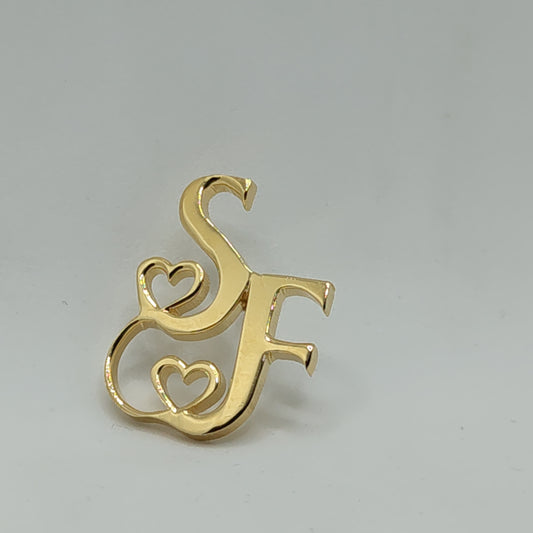 SF Double Initial Lapel Pin
