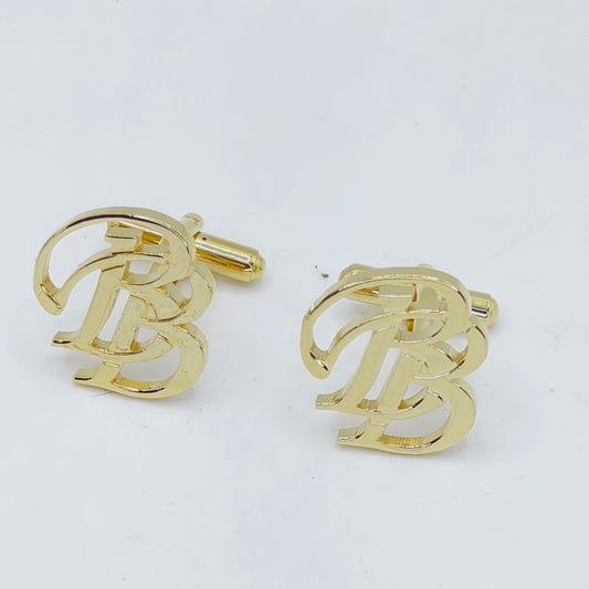 BB Double Initial Cufflinks