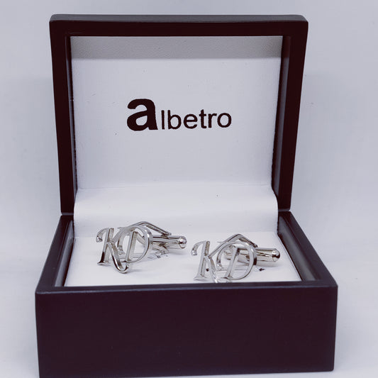 KD Double Initial Cufflinks