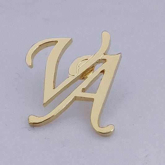VA Double Initial Lapel Pin