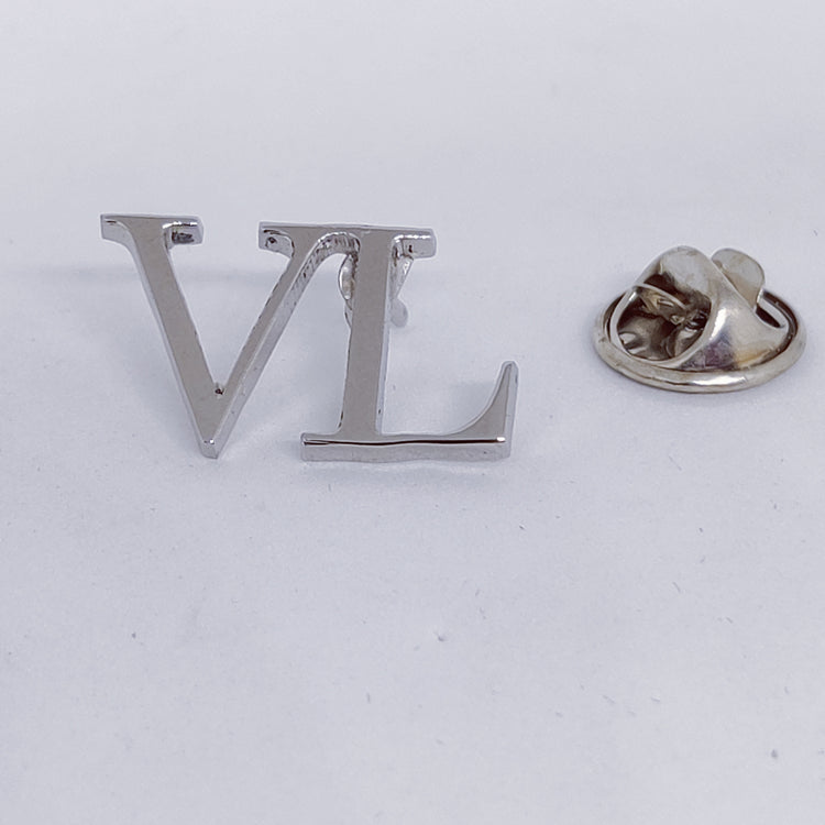 VL Double Initial Lapel Pin